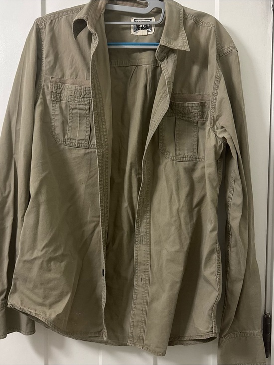Converse Other - Converse All Star Men's Long Sleeve Button Down Shirt Collared Olive Small